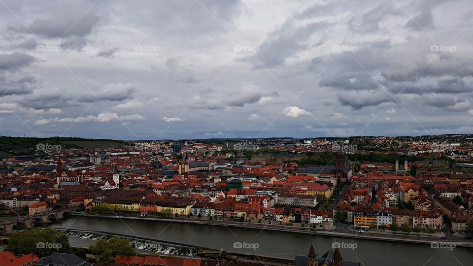 Würzburg air view