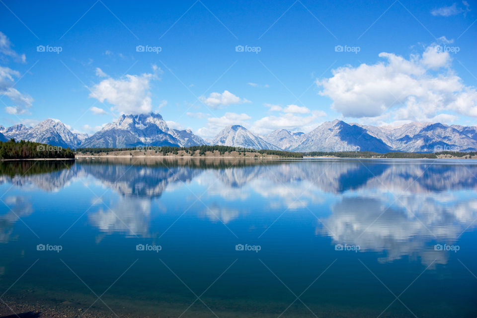 Grand Tetons mirror image