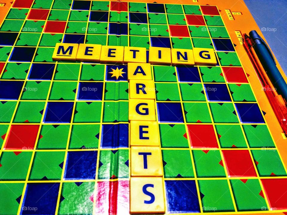 The Words Meeting ,Targeting made from letters