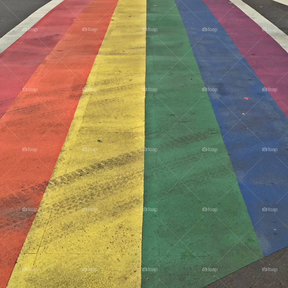 rainbow crosswalk 