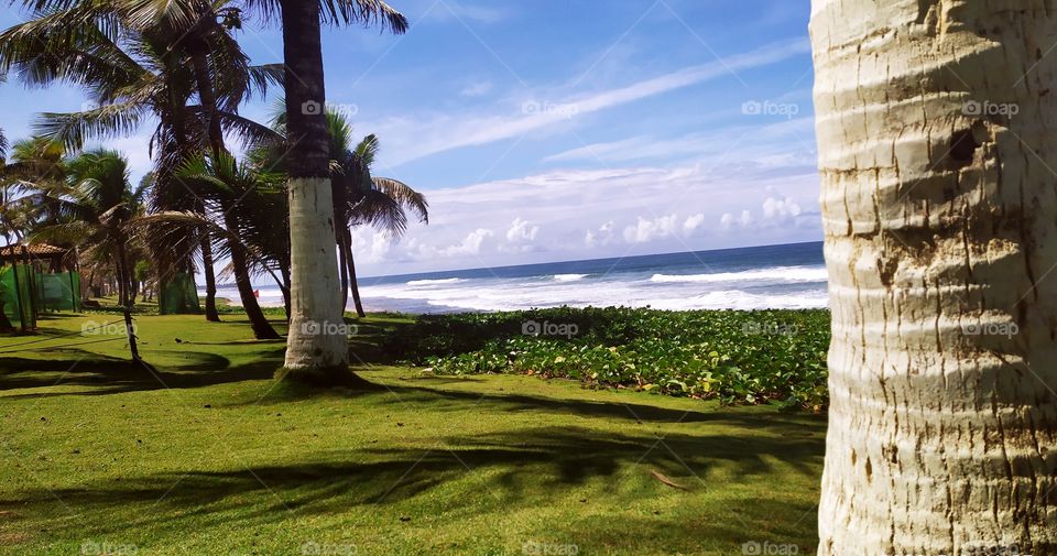 Beautiful landscape of Vilas do Atlântico beach