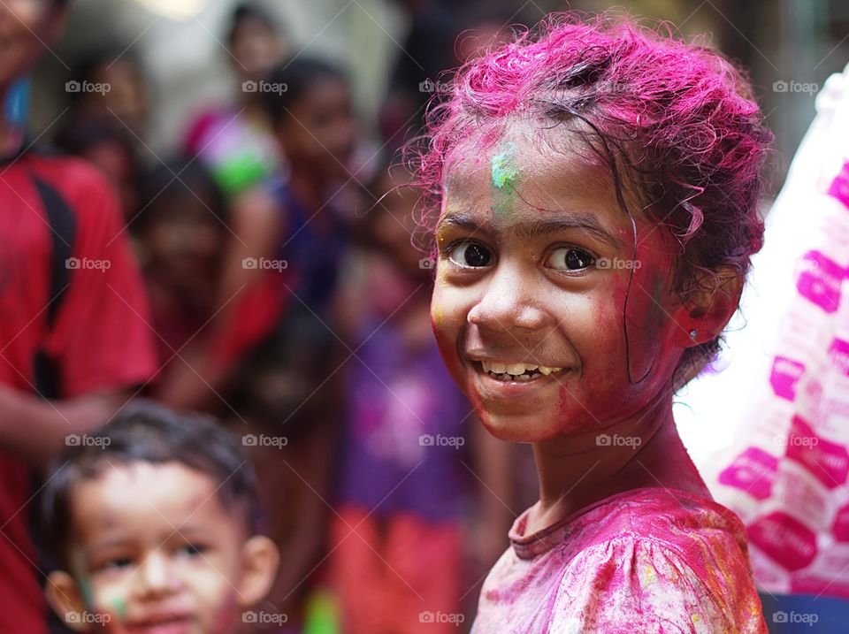 the smile on her face wasn't because of any person....it was the result of those colours