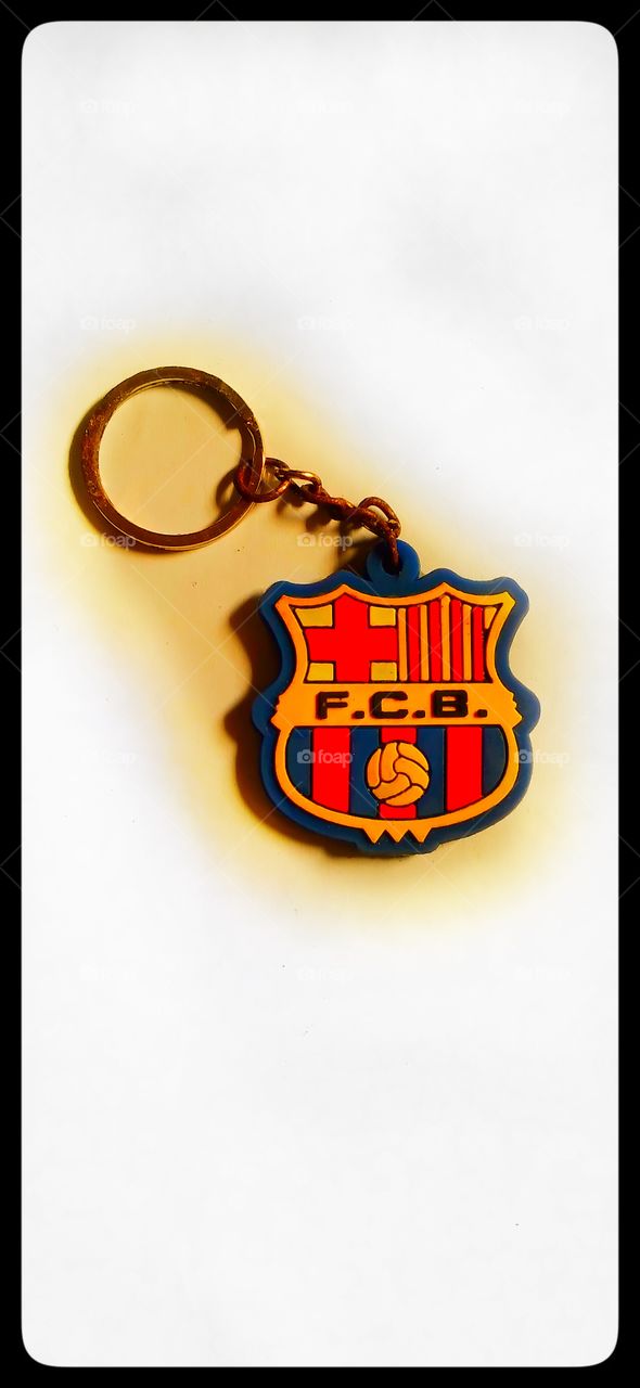 The badge of F.C.Barcelona football club captured on my camera with a beautiful background.