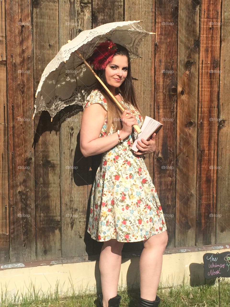 Young woman with umbrella