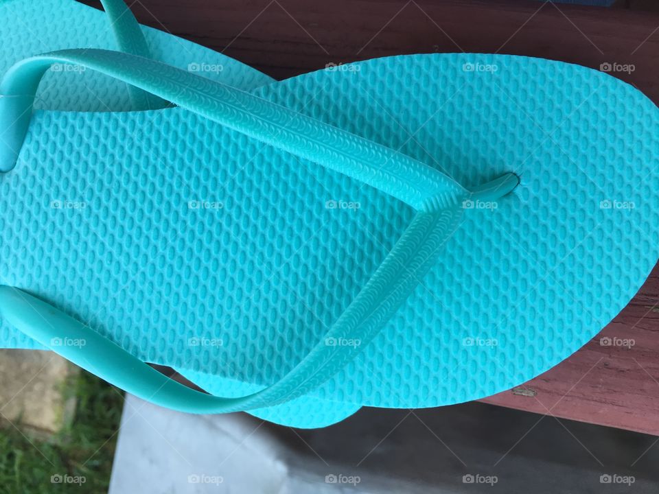 Blue flip flop
