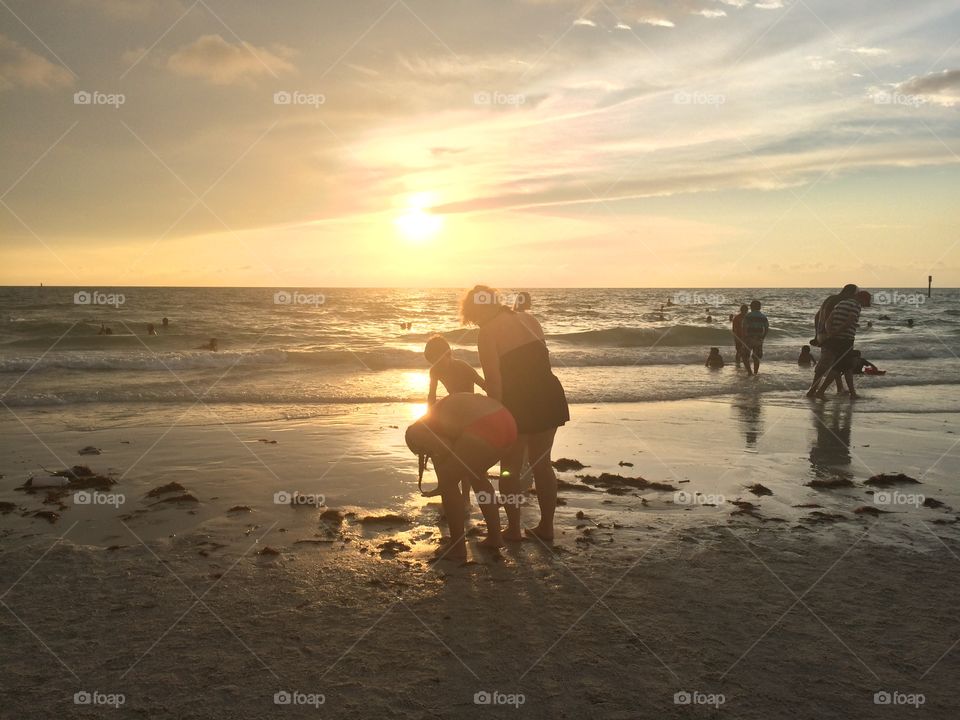 Searching the beach