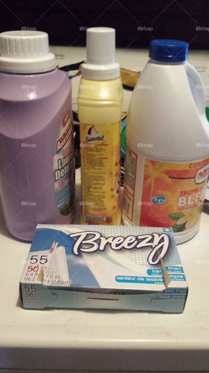 Spring cleaning supplies