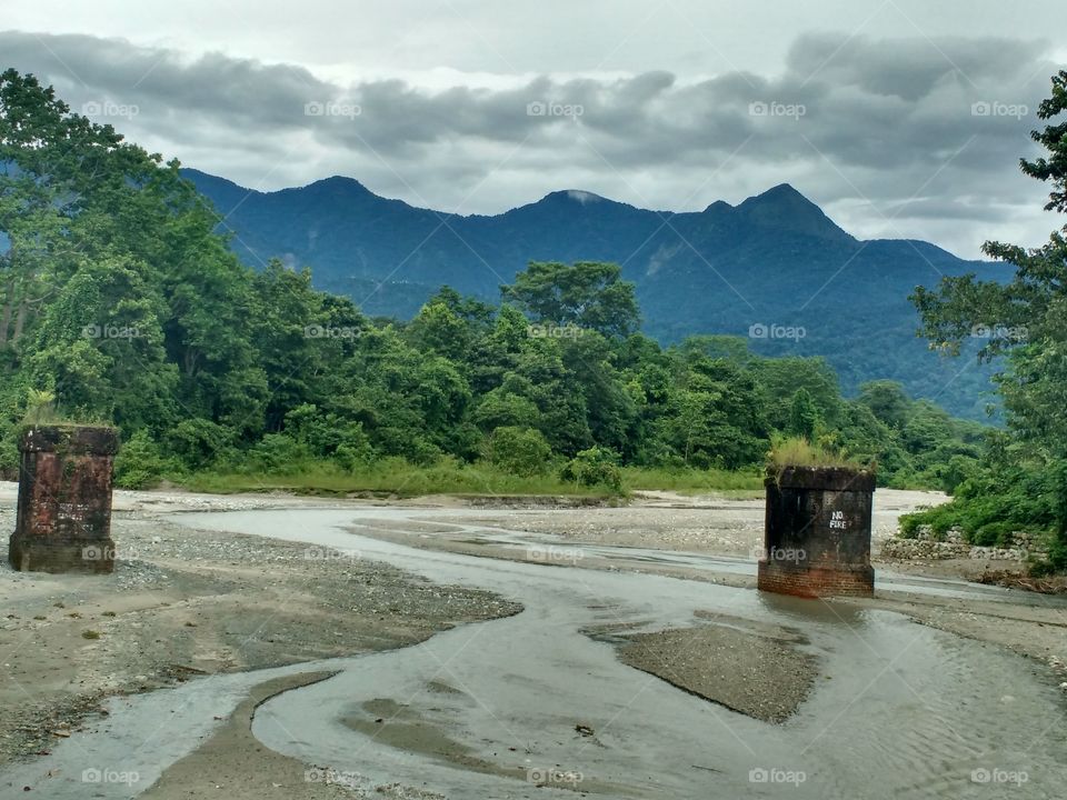 Natural scene of Jayanti hills ,West Bengal ,India