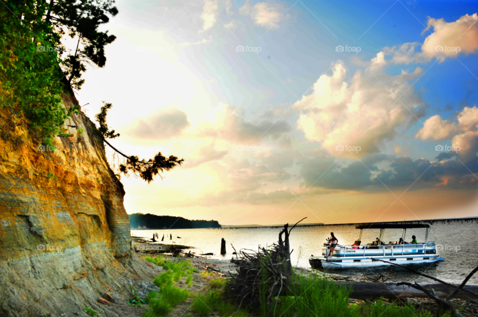 lake barge lakeshore lake shore by lightanddrawing