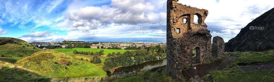 St. Anthony’s Chapel ruins in Edinburgh, Scotland 