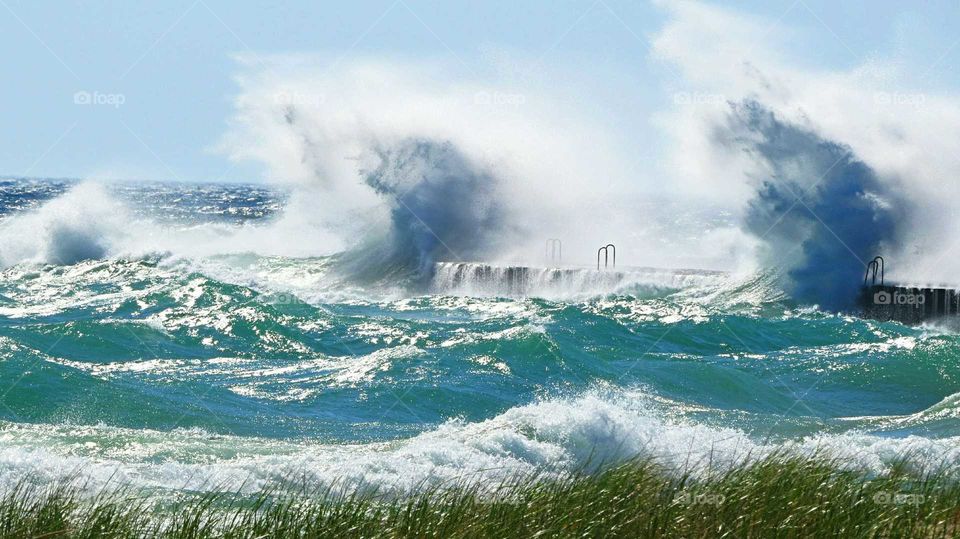 Lake Michigan's powerful waves