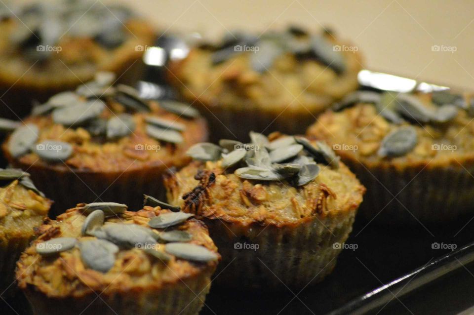Dietary muffins with pupkin seeds