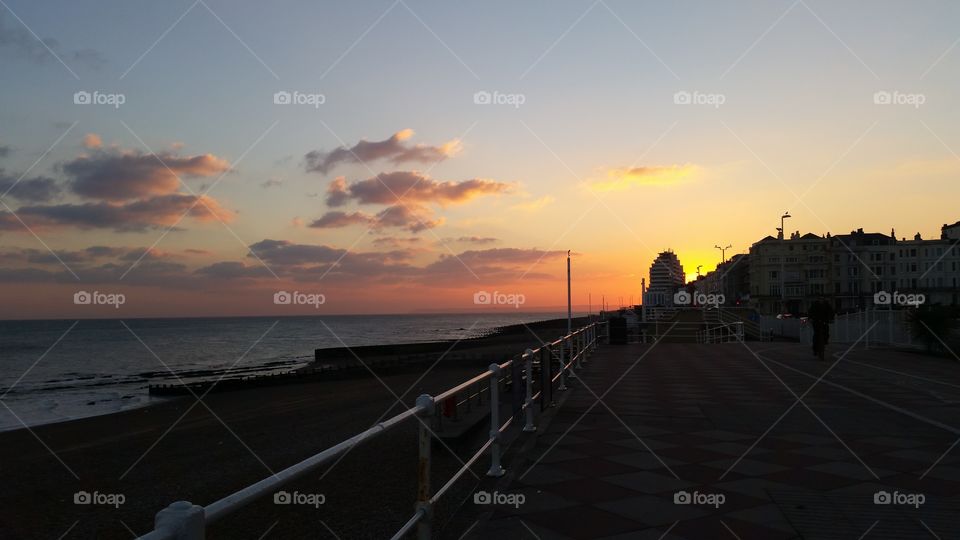 Sunset, Water, Sea, Dawn, Beach