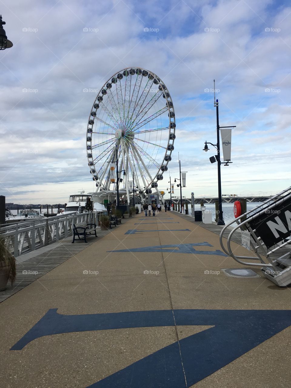 Ferris wheel at pier