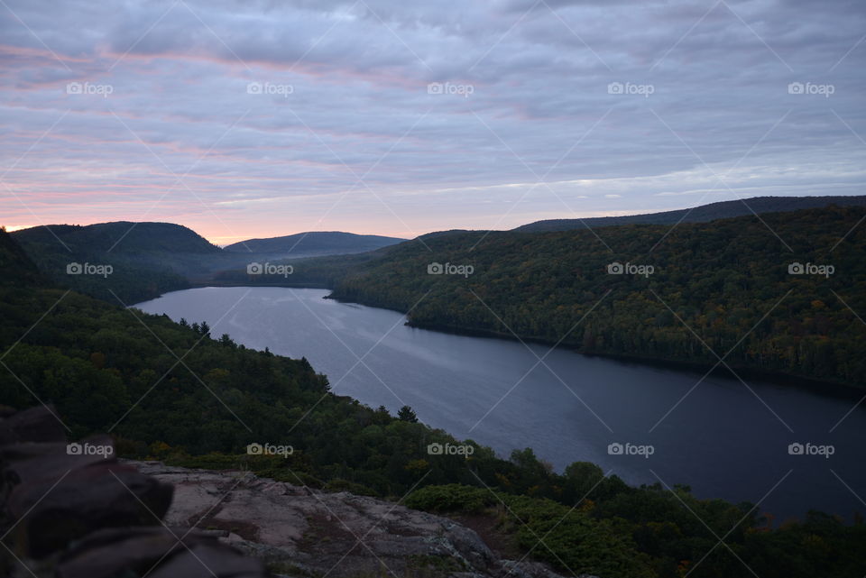 Sunrise at Lake of the clouds in Michigan's Upper Peninsula 