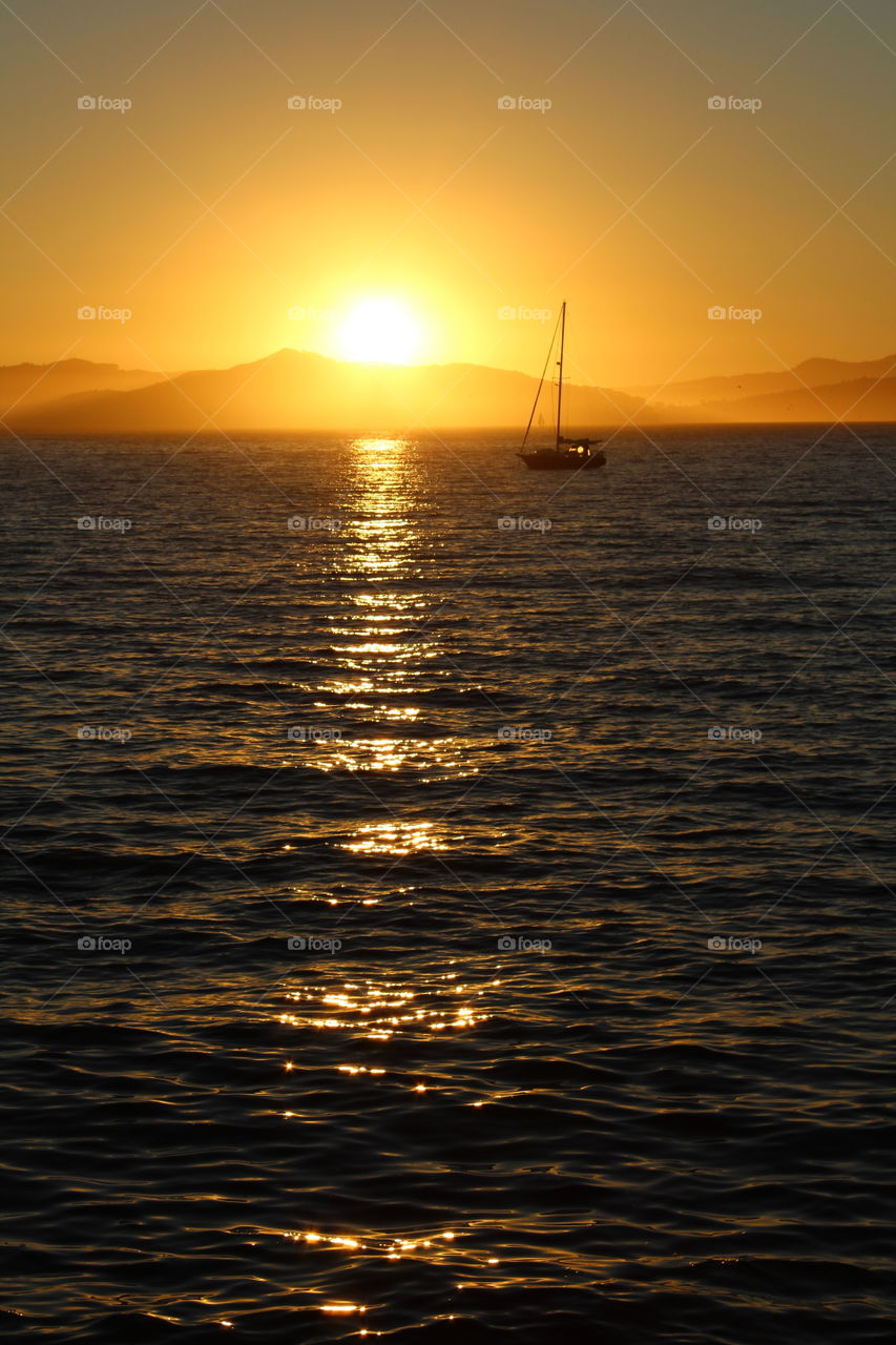Sunset, Water, Ocean, Sea, Sun