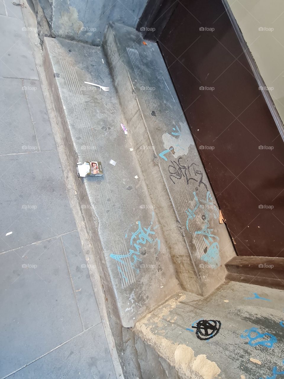 the real side to any major city Melbourne CBD Australia