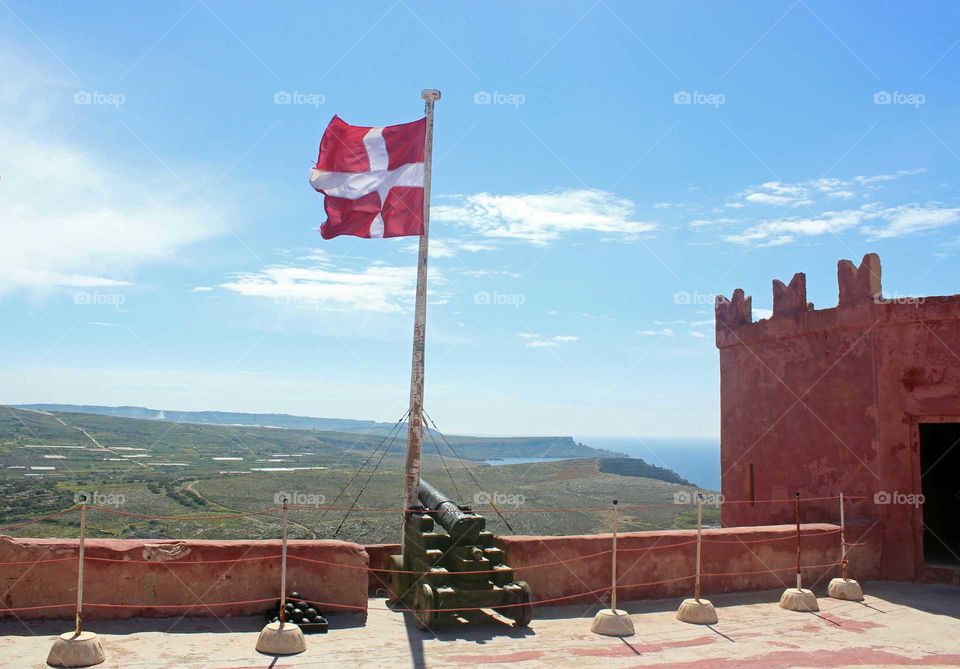 on the Red tower. Malta