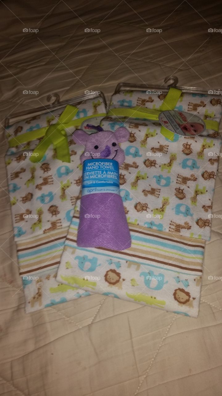 Baby blankets and character hand towel