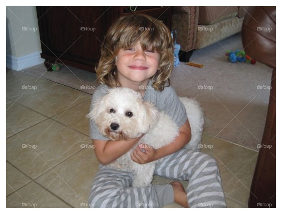 Boy with dog 