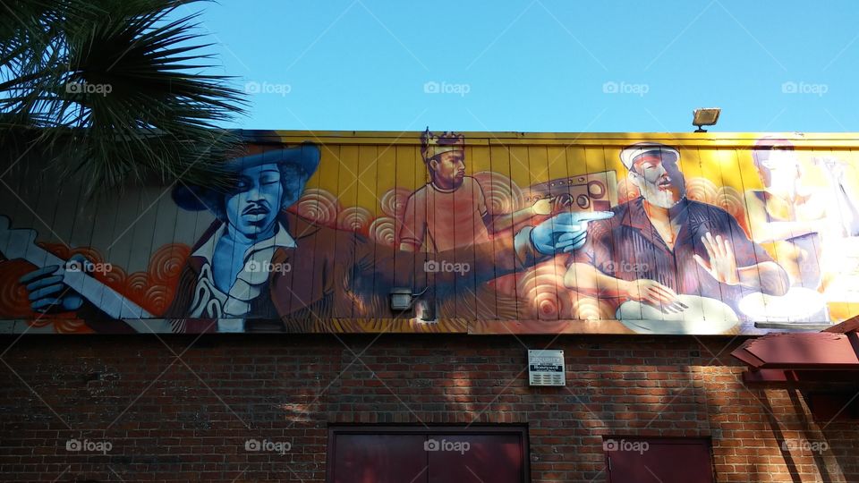 graffiti guitar playing musician