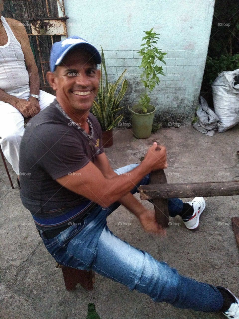 happy cuban man