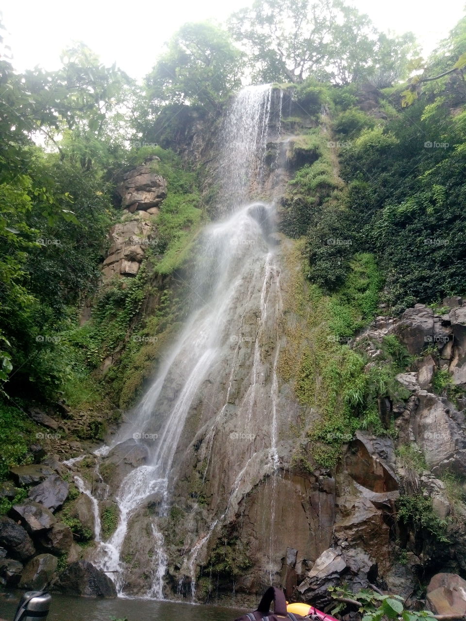 Beautiful flowing waterfall