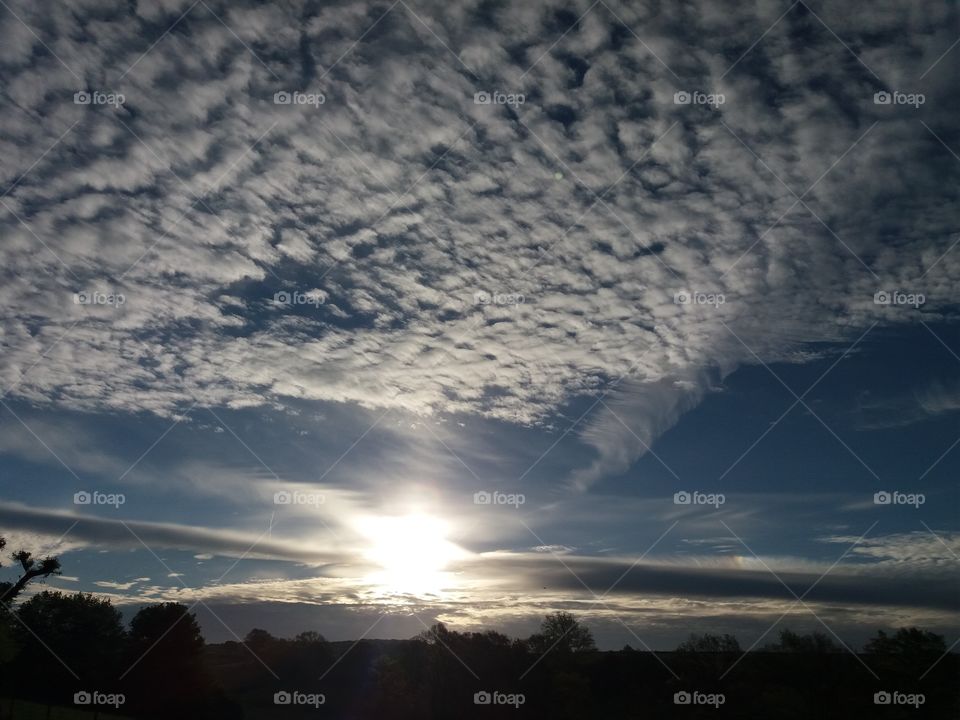 sunset after rainfall