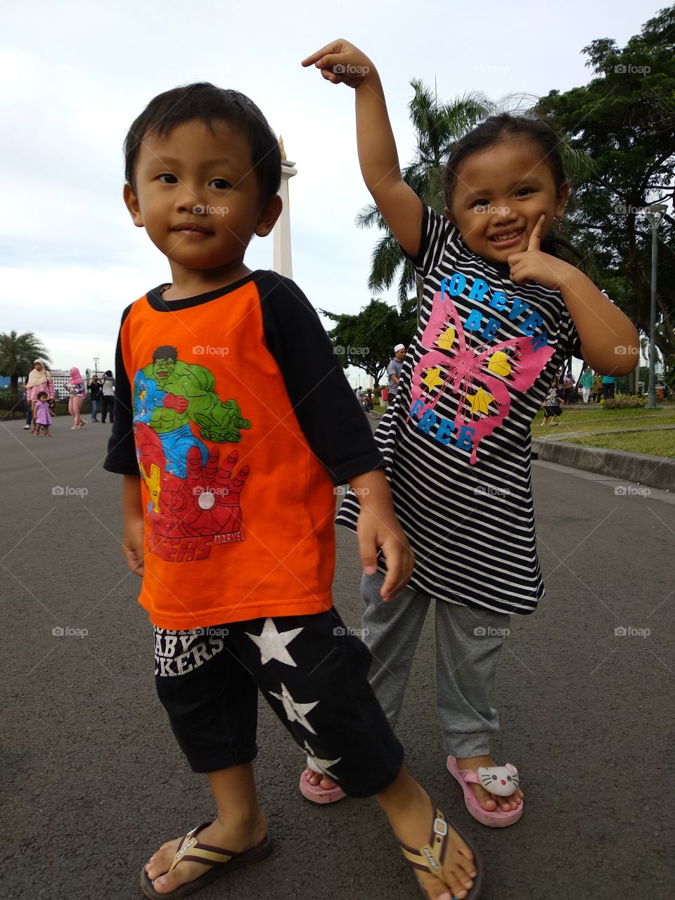 happy children's in tugu Monas Jakarta