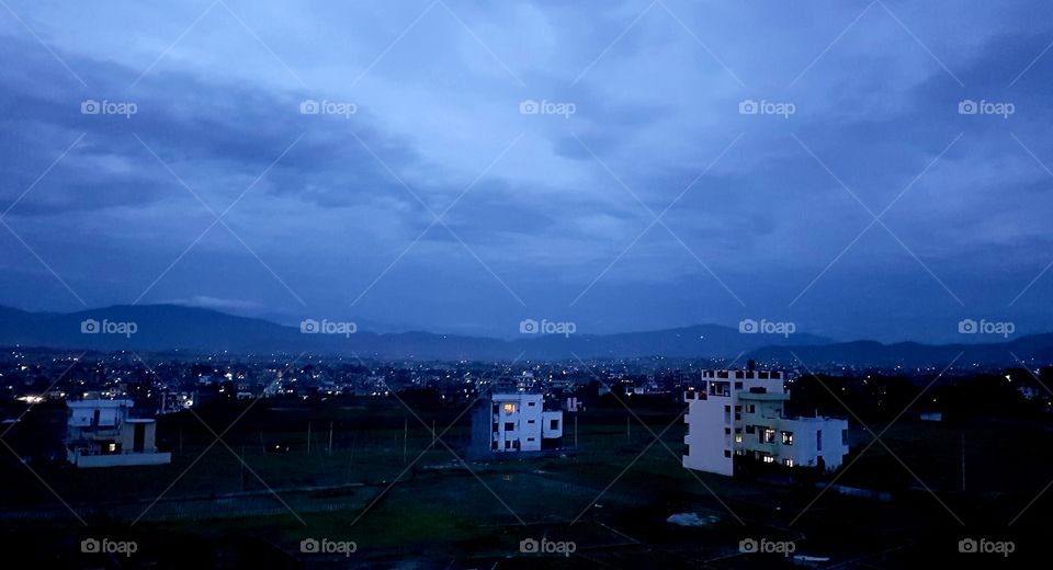 city night view nepal