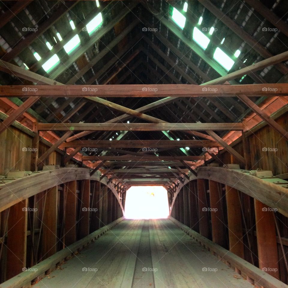 Inside a Covered bridge 