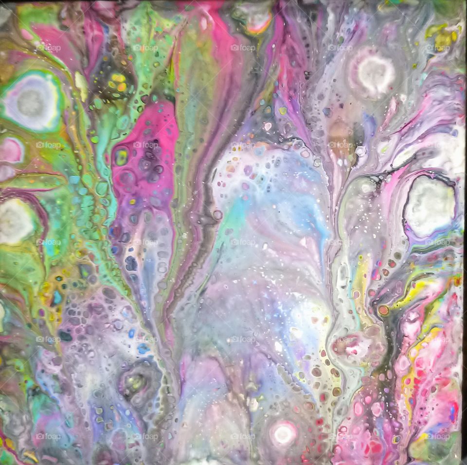 abstract acrylic on tile