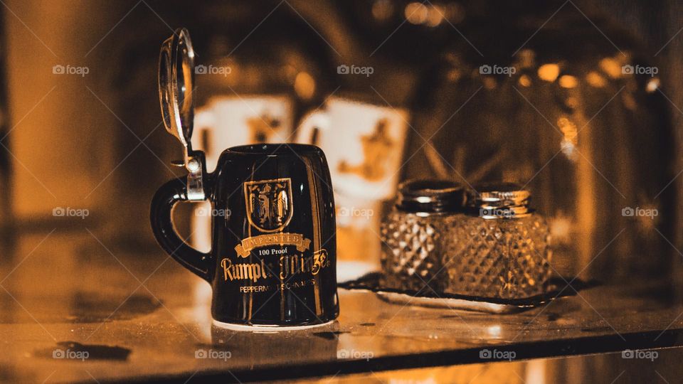 Jäegermeister scene in the china cabinet.