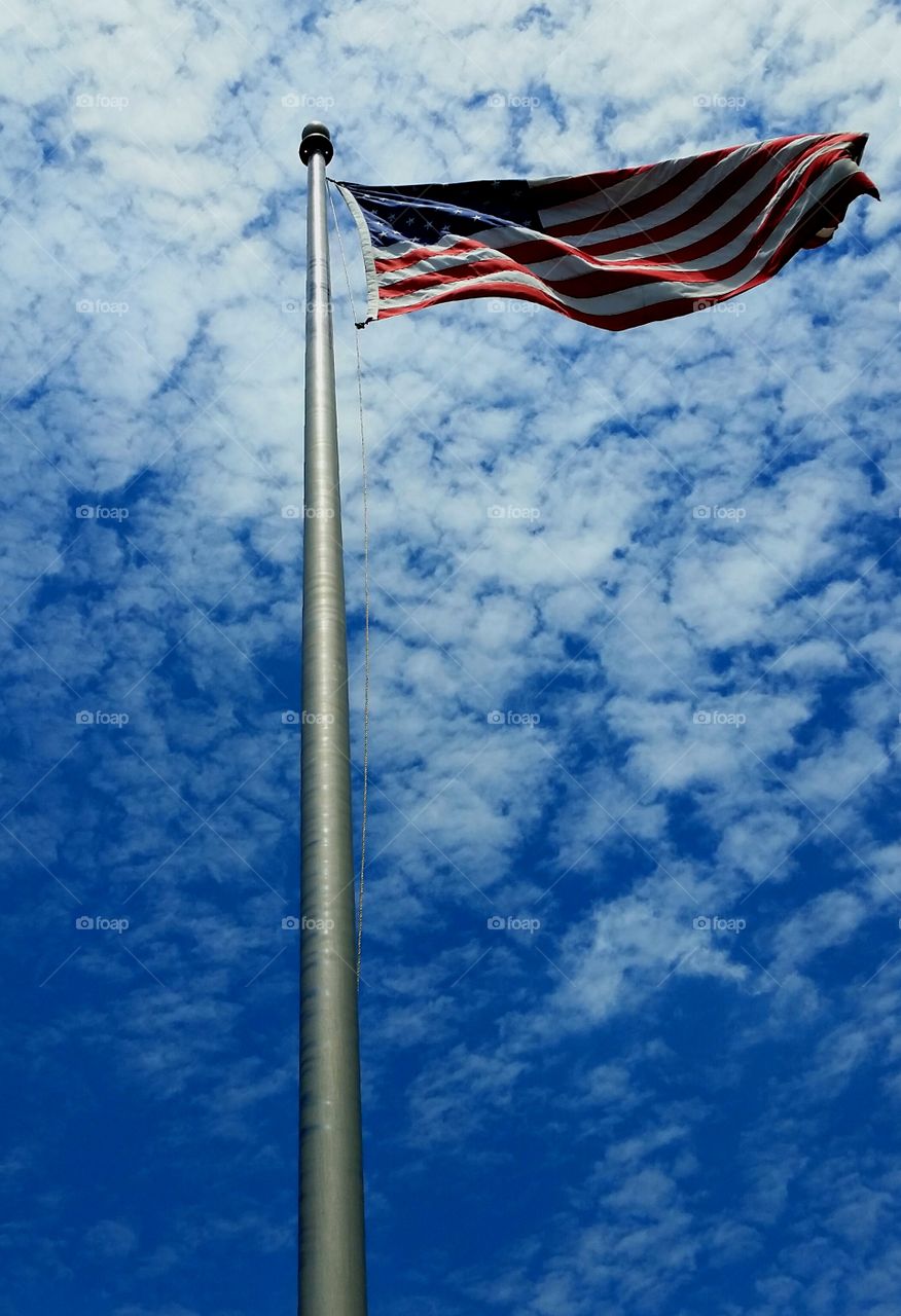 Red, White and Blue Skies