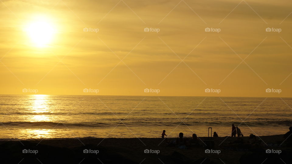 Sunset, Water, Beach, Dawn, Sea