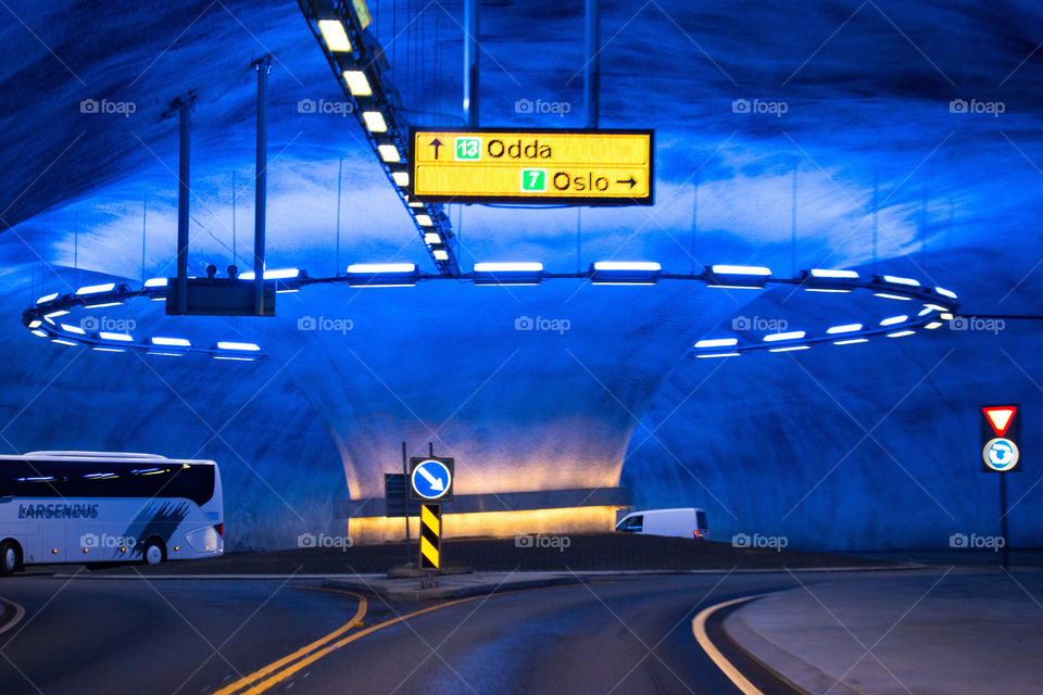 Underground bus in norway