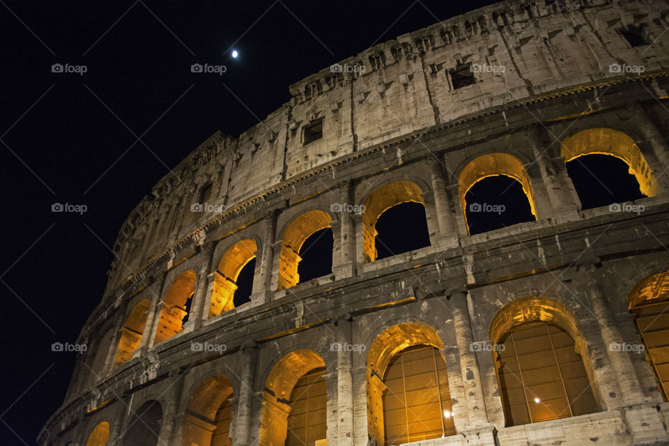 The Colosseum at night