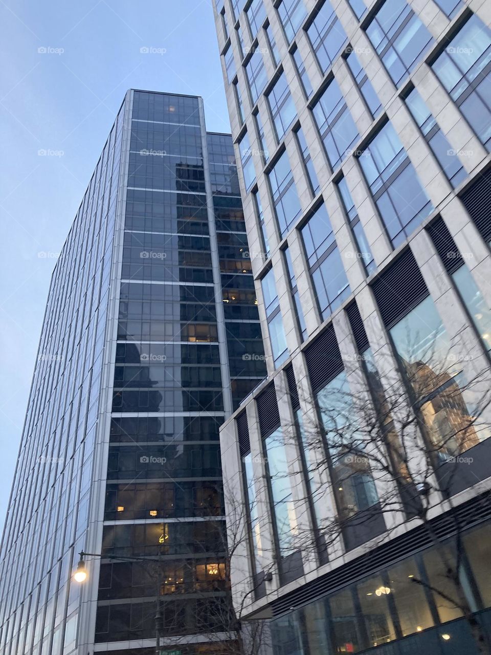 Building in New York from bottom