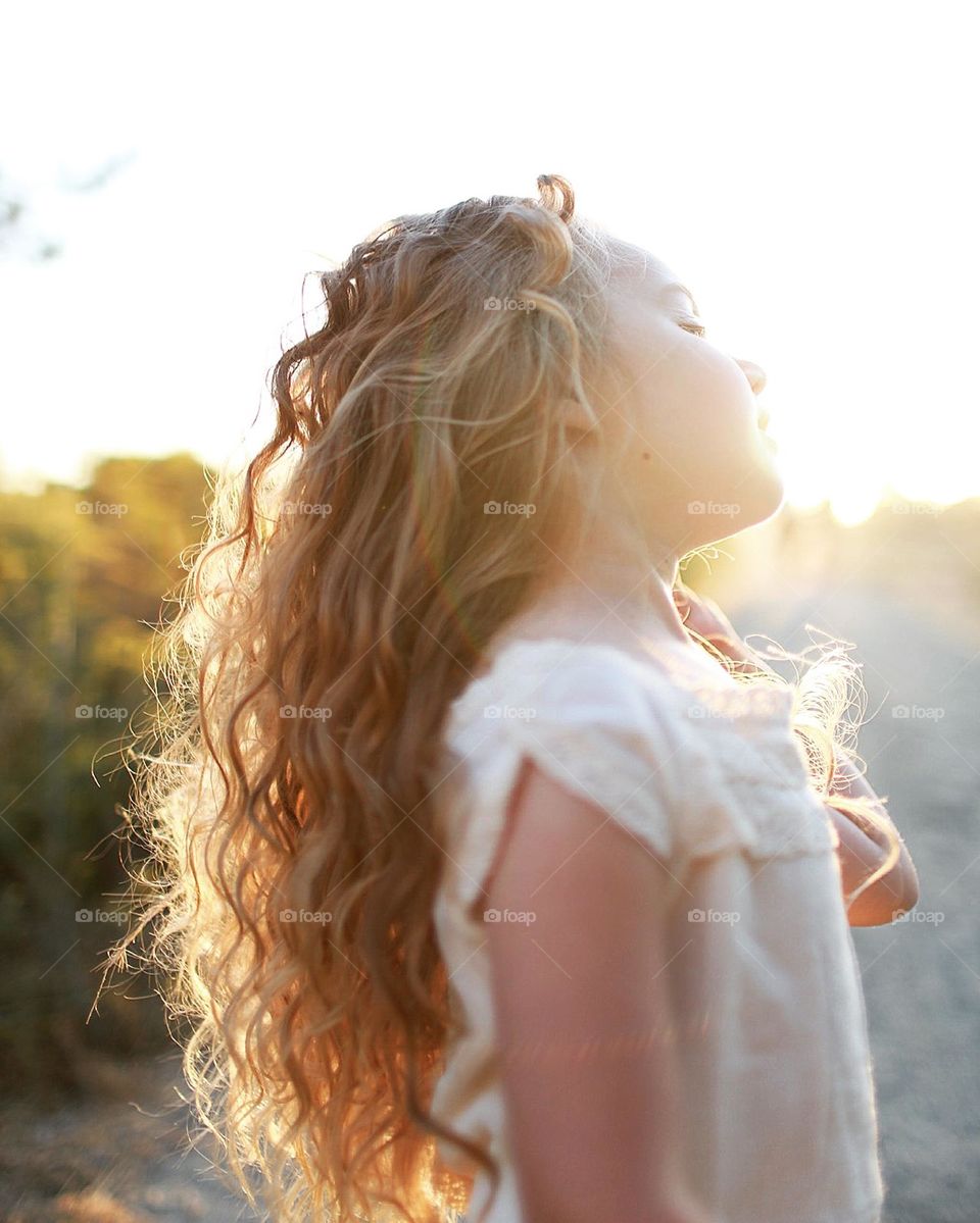 Sunlit hair