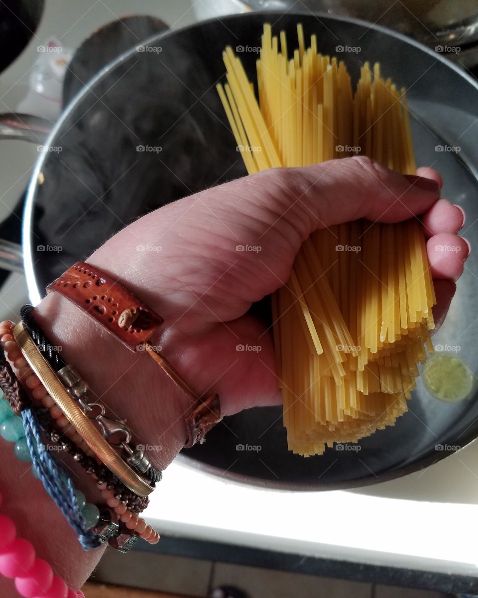 cooking pasta