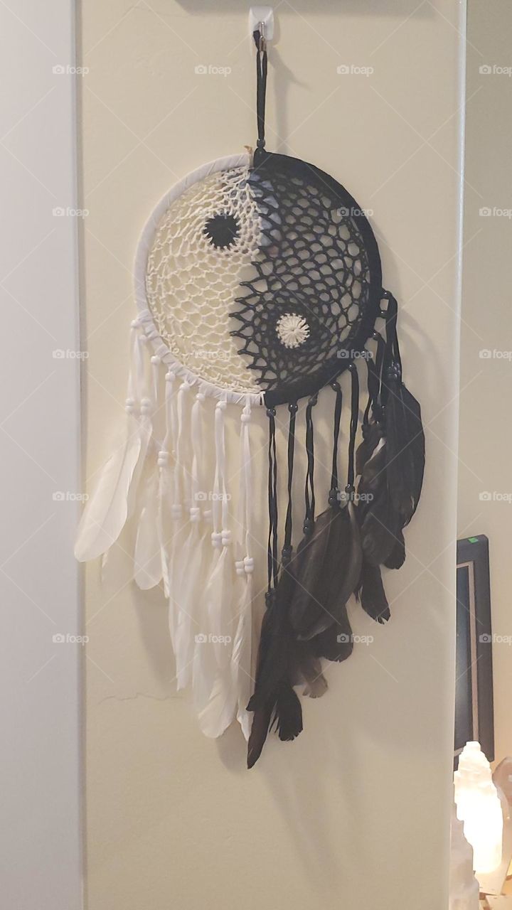Ying yang dream catcher