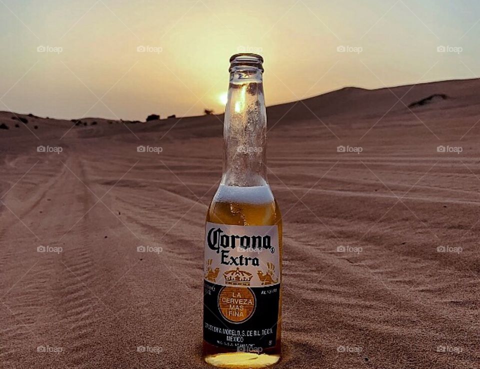 beer in the desert CORONA 