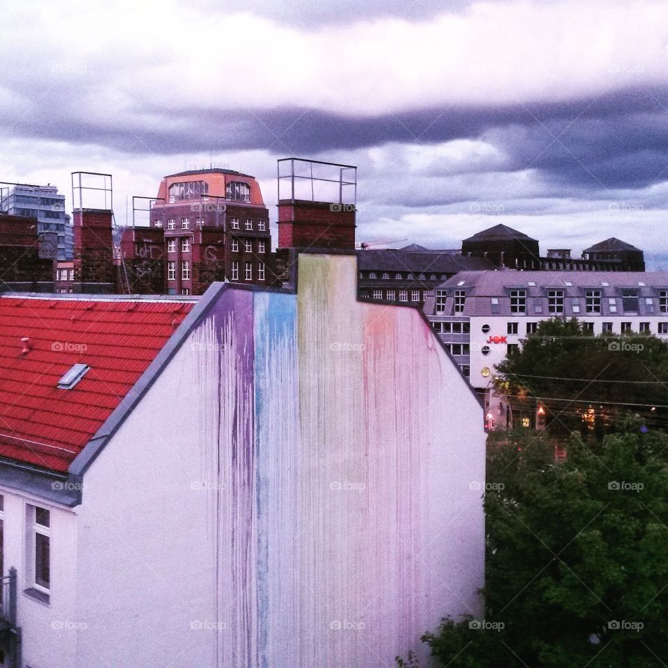 Rainbow house in Berlin