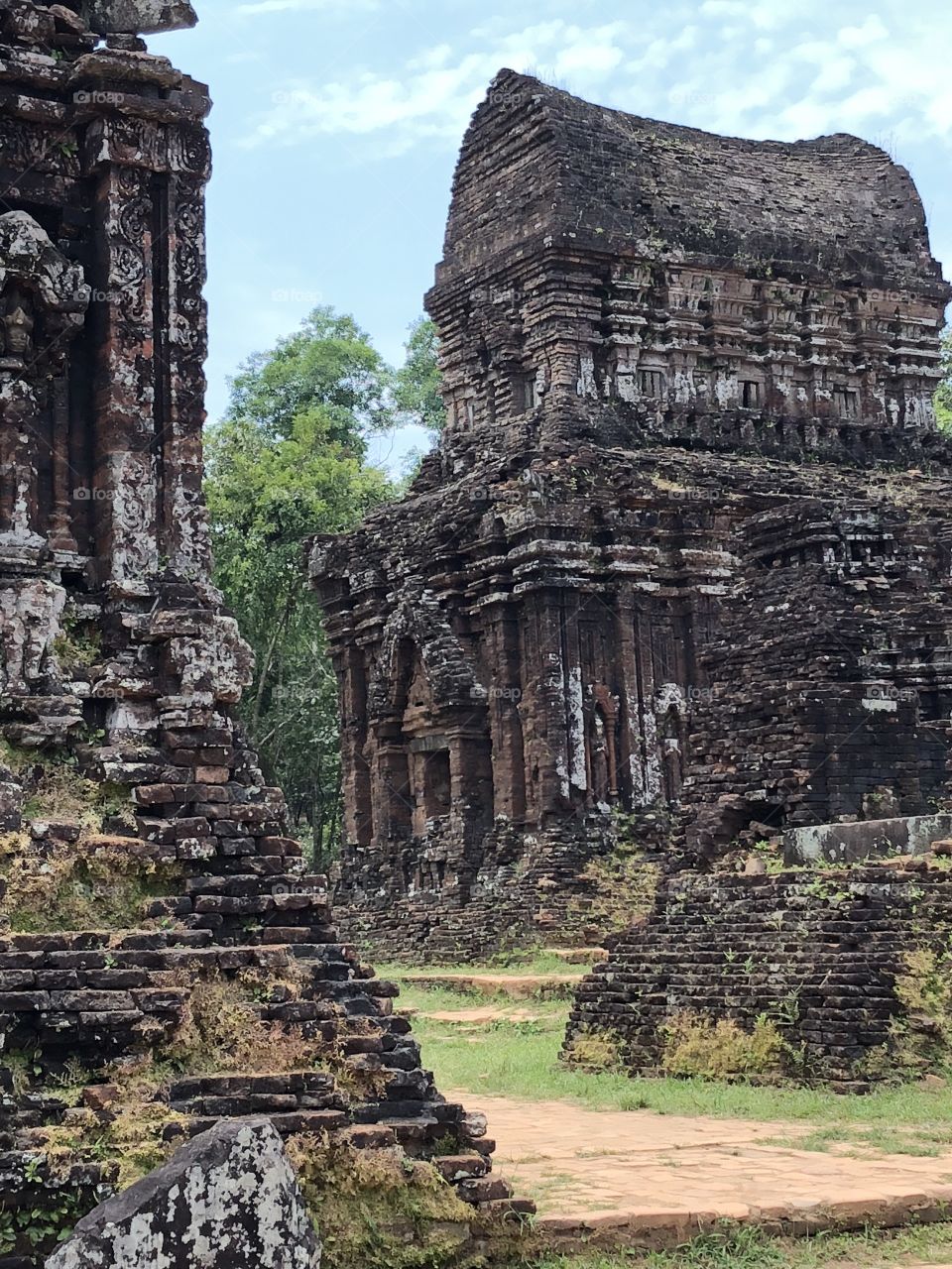 Ancient hindu temple ruins Vietnam 