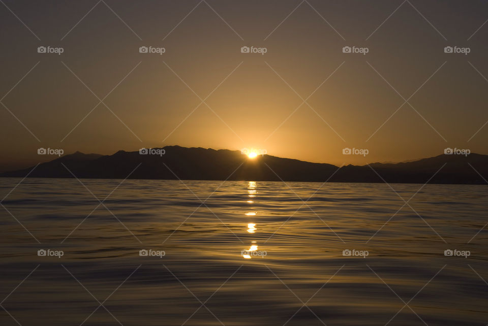 blue sunset sun sea by smart5212