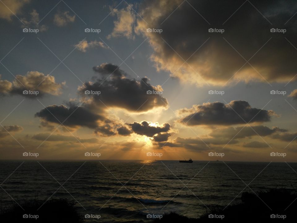 Sunset, Water, Sun, Dawn, Beach