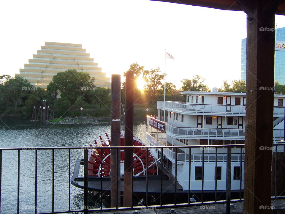 riverfront boardwalk. riverfront boardwalk in Sacramento California