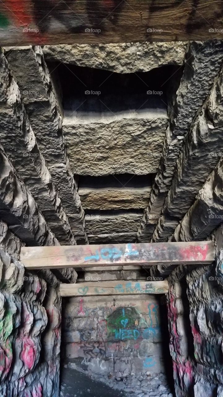 Graffiti Covered Creepy Tunnel