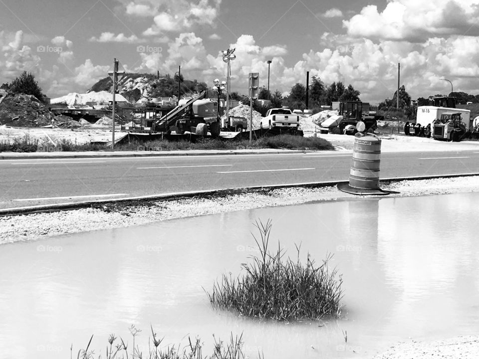 Construction on the road 