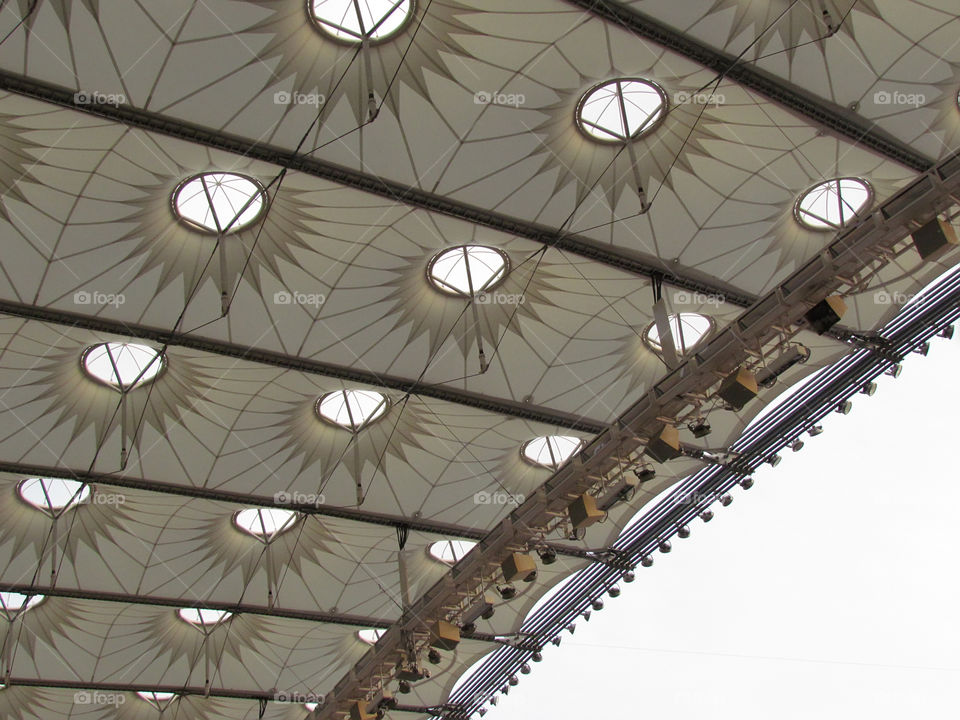 the roof of the Olympic stadium in Kiev